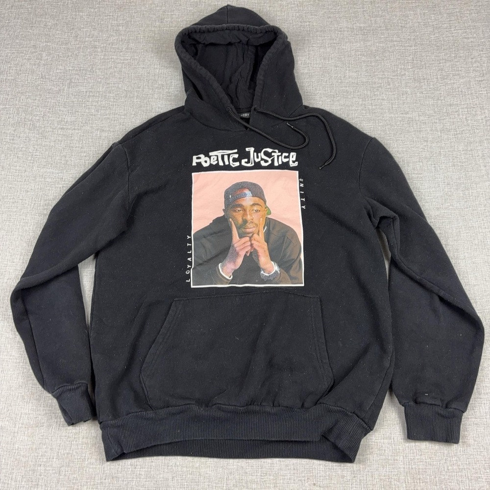 Poetic Justice Chemistry Hoodie Sweatshirt Mens Small Black Movie Graphic 93
